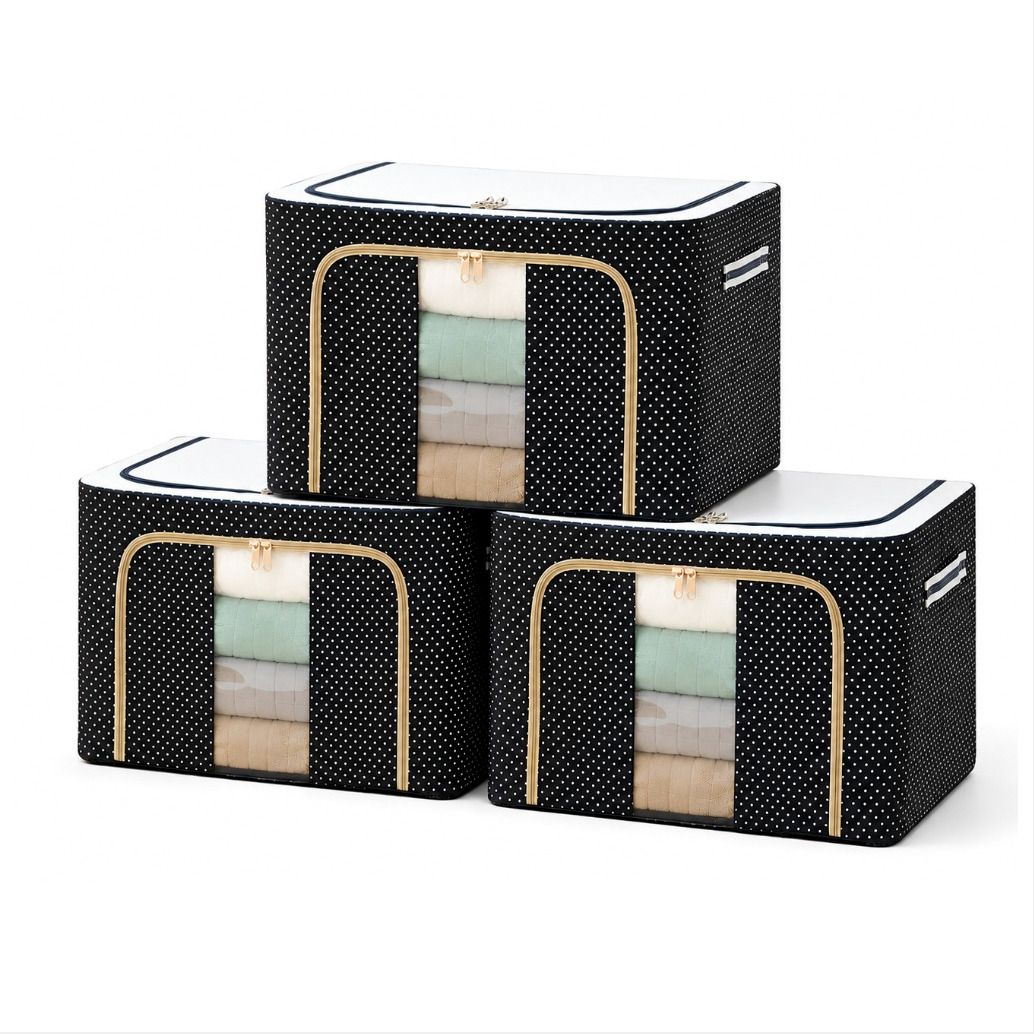 VRTREND 66Ltr ClothFold Storage Bin Set Sorting Bag Poly-canvas Laundry Bag-picture-39