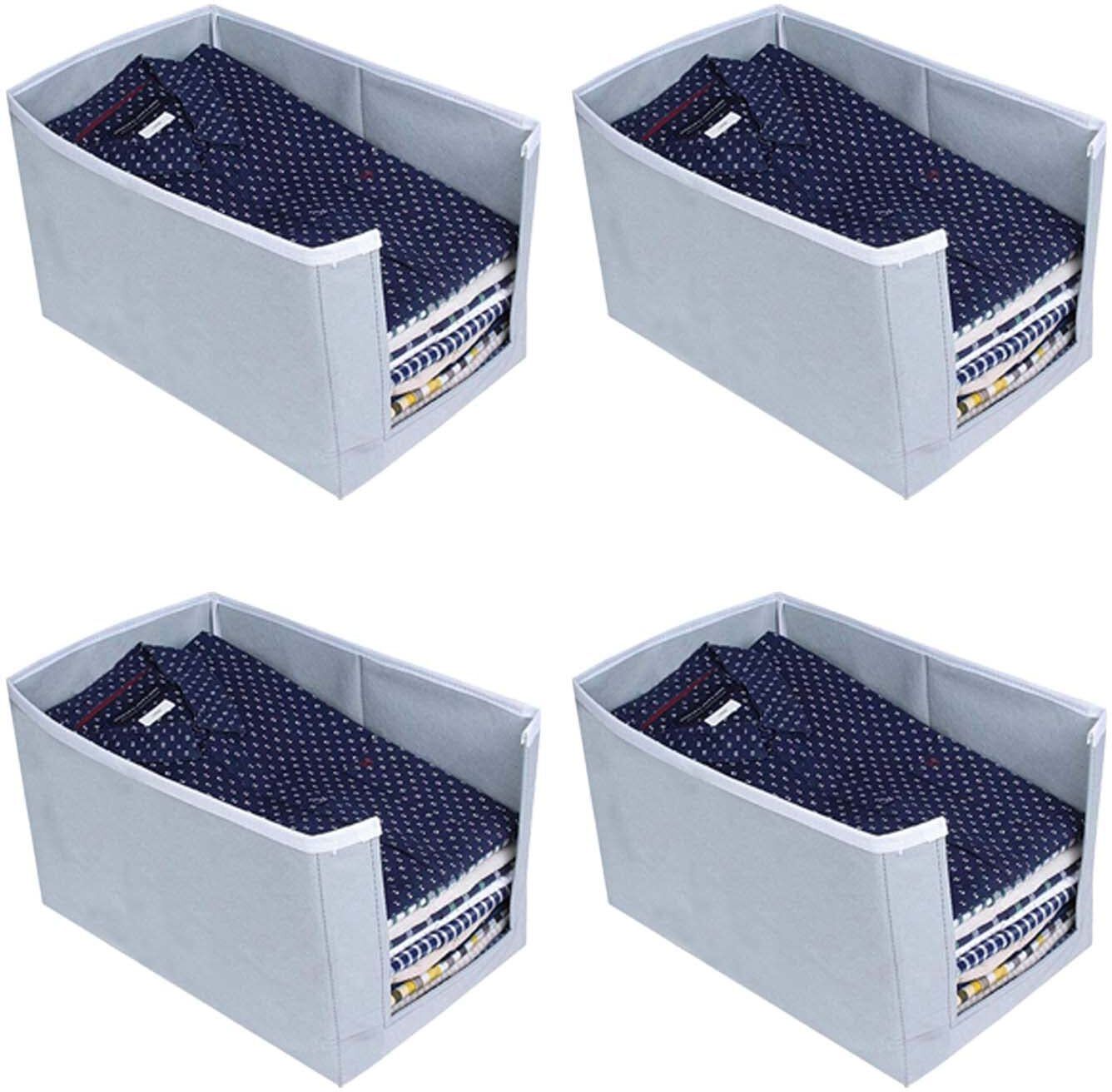 STORAGERIGHT Shirt Stacker Essental clothes covers for wardrobe organizer Cotton Laundry Bag