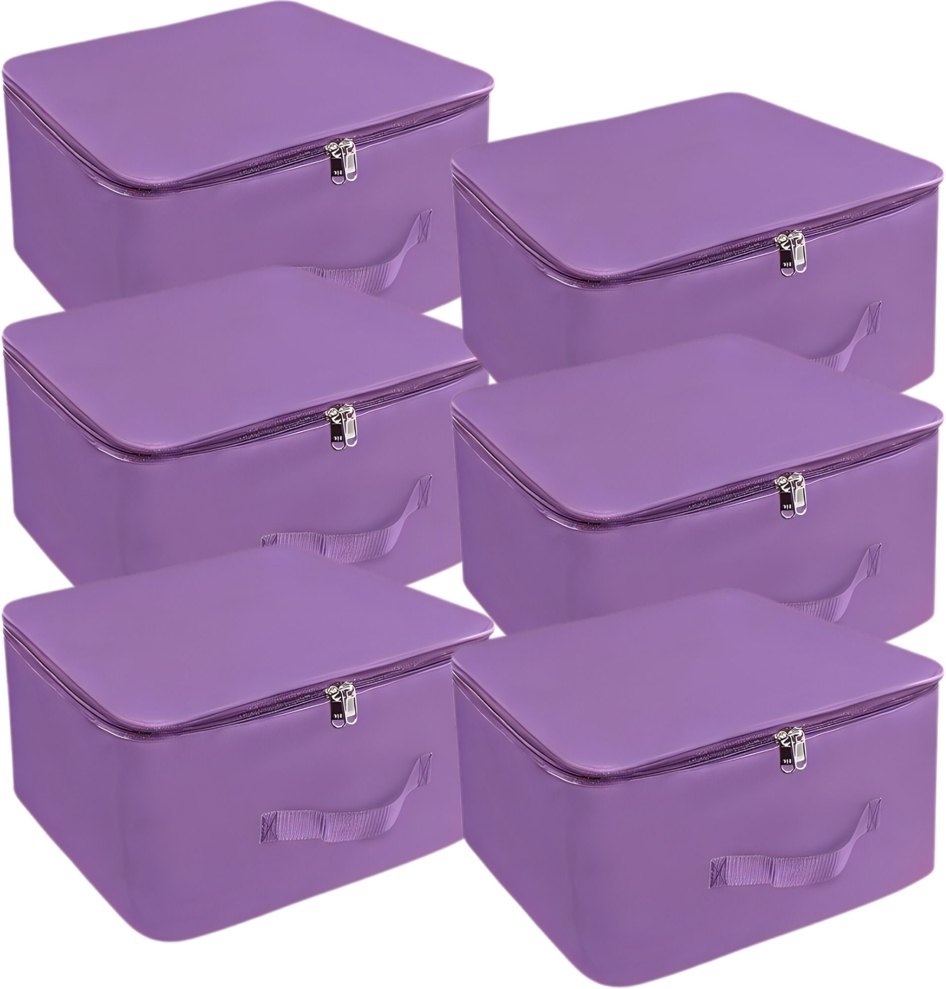 ANGELFLYY Wardrobe Organizer Storage Bag with Zipper and Handle WB-30L-Purple-P6 Polyester Laundry Bag