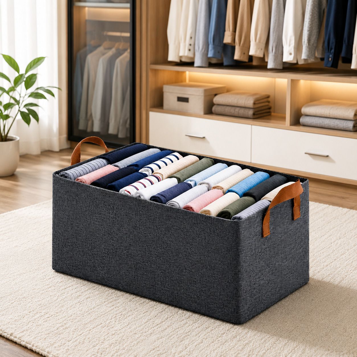prakhar Wardrobe Organizer for Storage | GR1R1 | Storage Bag Polyester Laundry Bag-image-40