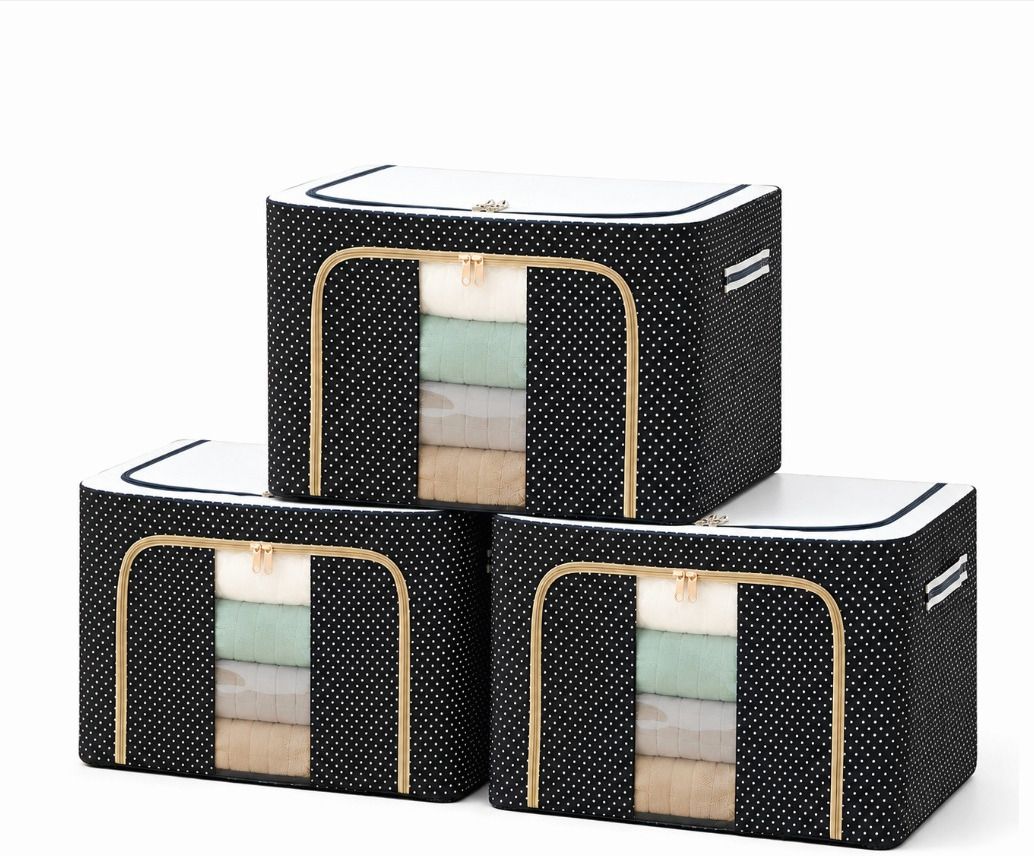 VRTREND 66Ltr ClothFold Storage Bin Set Fabric Storage Poly-canvas Laundry Bag-image-20
