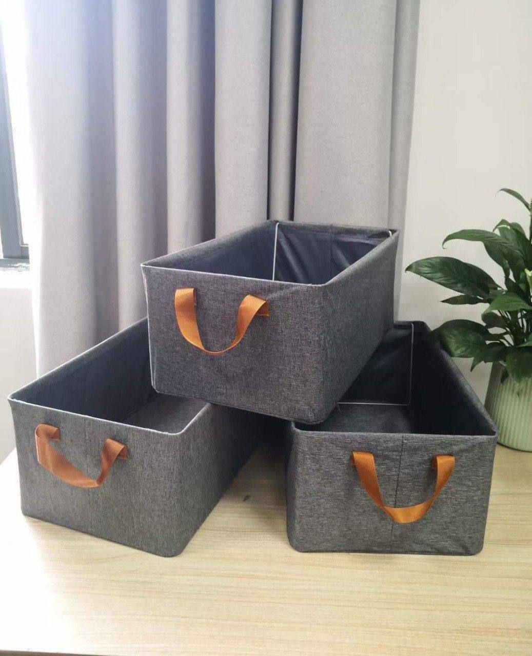 TOYATODAY Premium Fabric Storage Organizer Box Polyester Laundry Bag-image-30