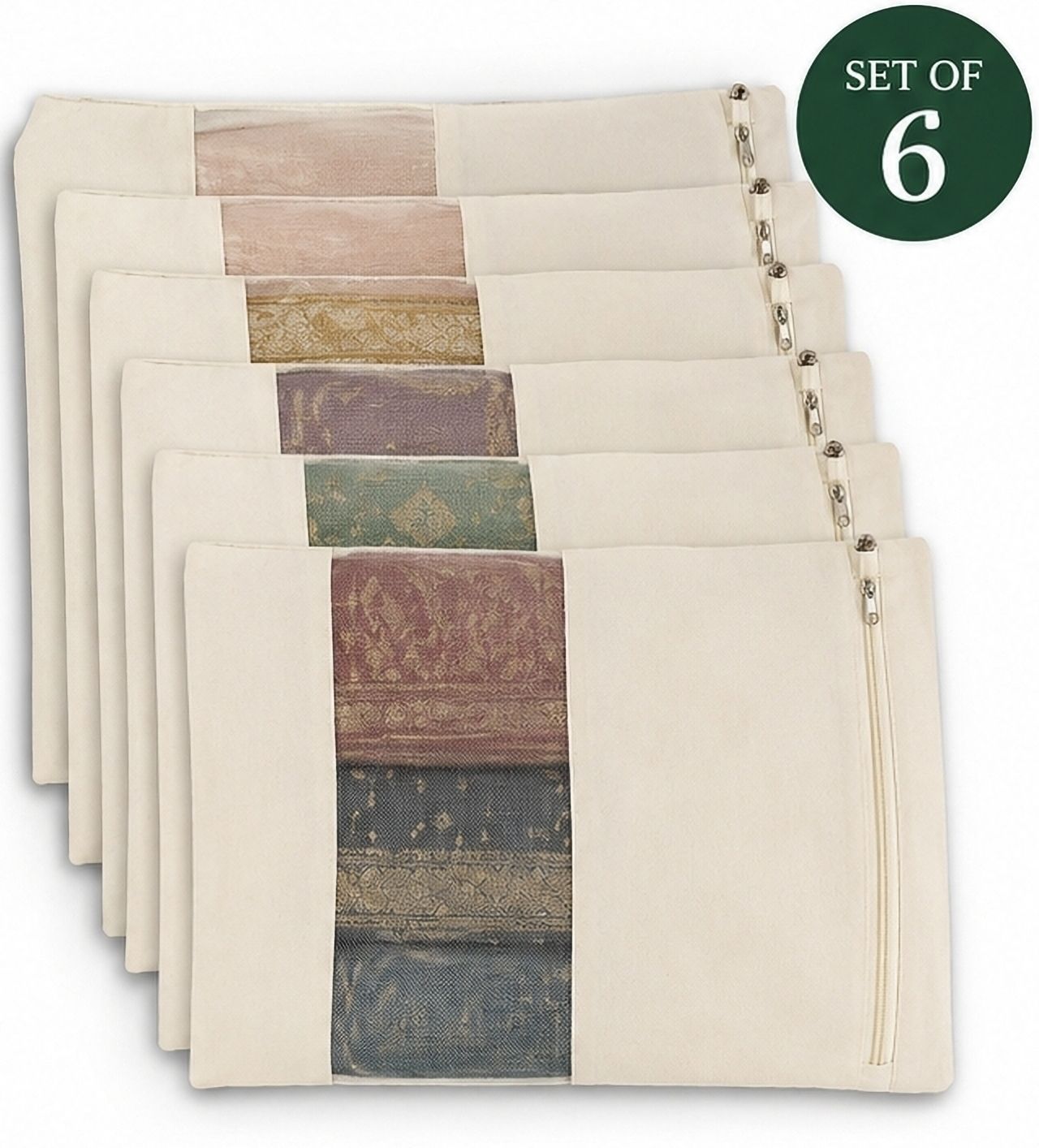 Grotuan Sarees-CoverSet6 Polyester, Linen, Cotton Laundry Bag-picture-11