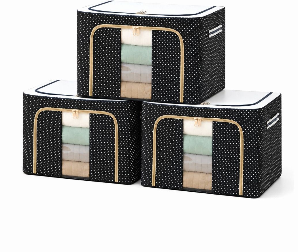 VRTREND 66Ltr ClothFold Storage Bin Set Cloth Poly-canvas Laundry Bag-image-33