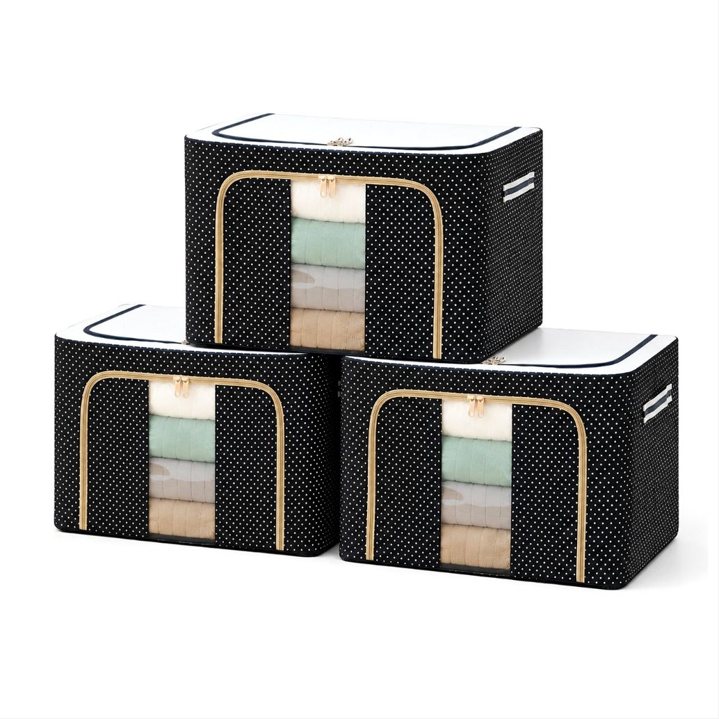VRTREND 66Ltr ClothFold Storage Bin Set Fabric Poly-canvas Laundry Bag-image-35