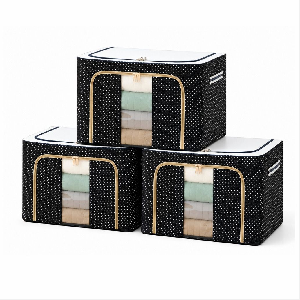 VRTREND 66Ltr ClothFold Storage Bin Set Clothes Sorting Poly-canvas Laundry Bag-picture-38