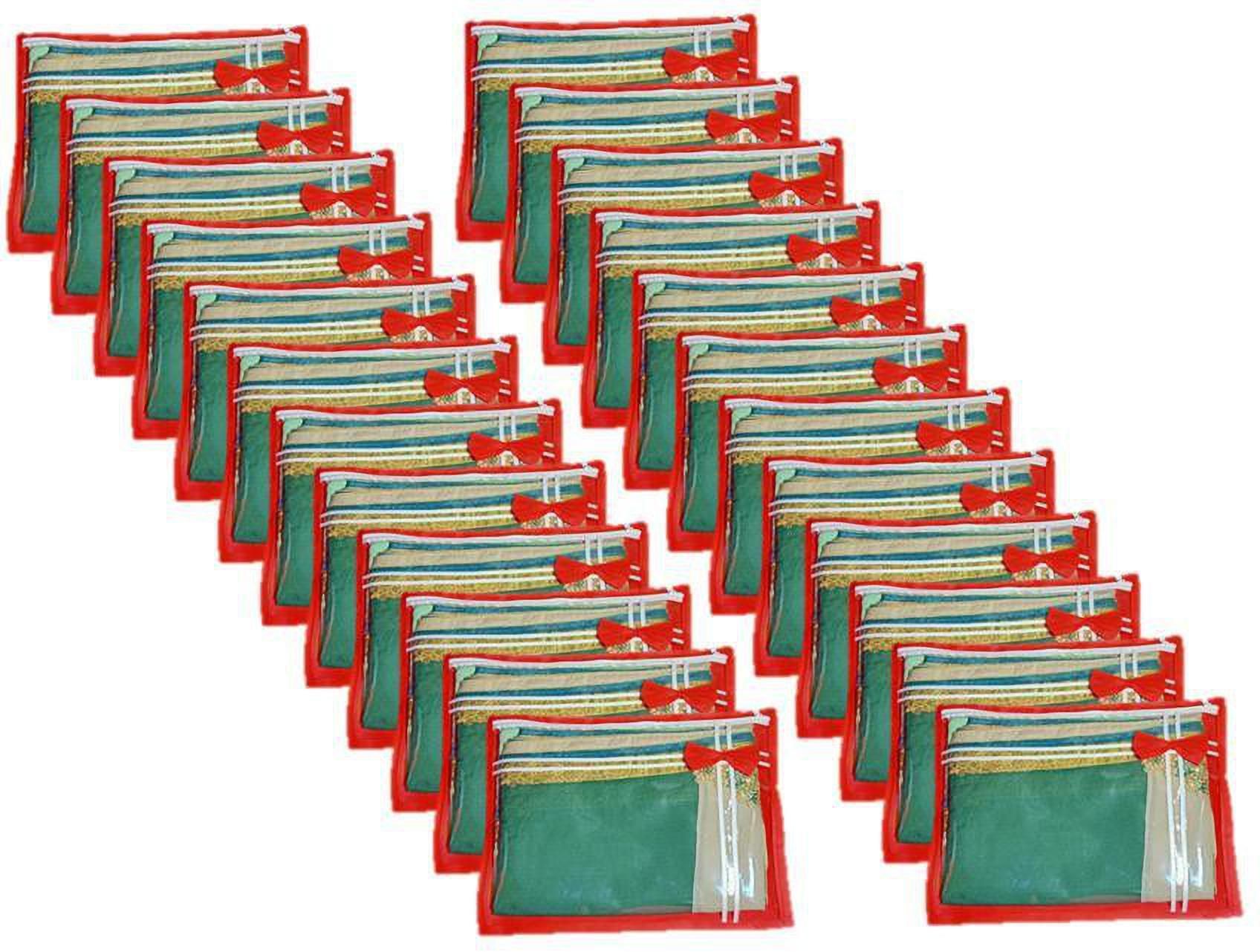 Tiarakrafts Saree cover for one saree suit cover organizer cover set of 24 piece Red Ribbon Poly-canvas Laundry Bag