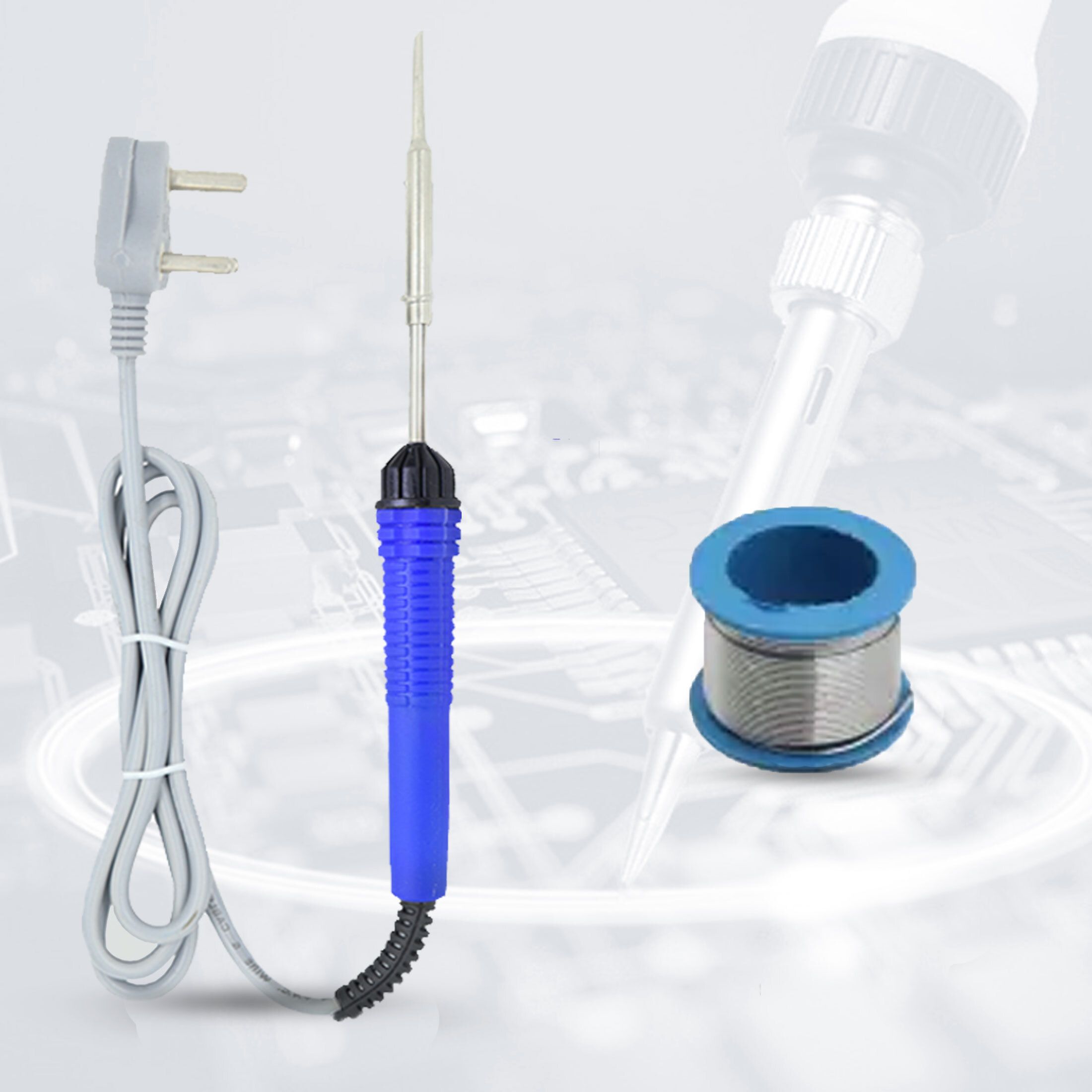 Electronic 2in1 Mobile Soldering Iron Equipment Tool Machine Combo Kit Set with Wire 25 W Simple-image-21