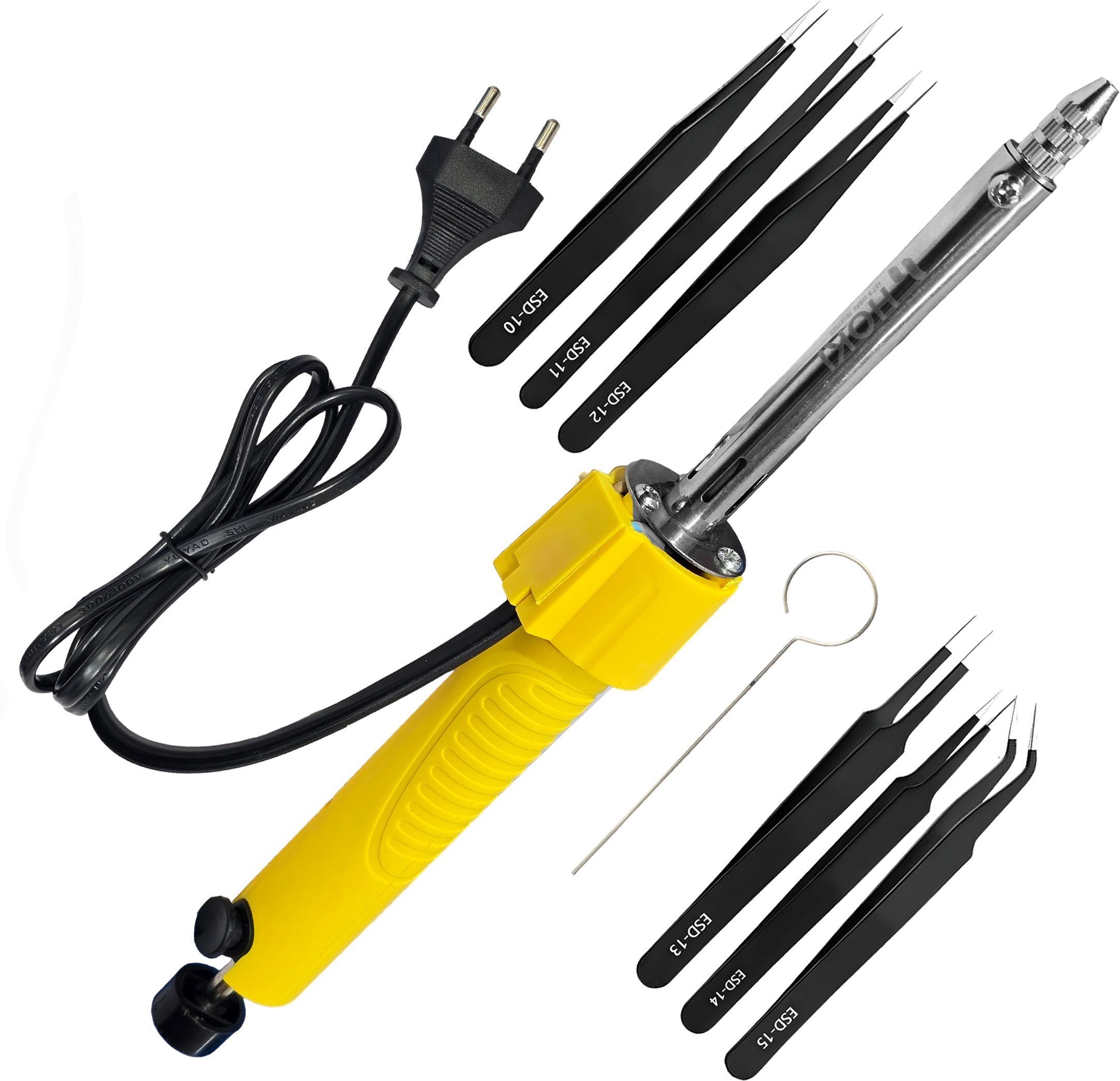 digital craft 40W Electric Soldering Iron Desoldering Pump Set with 6PCS Tweezers 40 W Temperature Controlled-picture-32