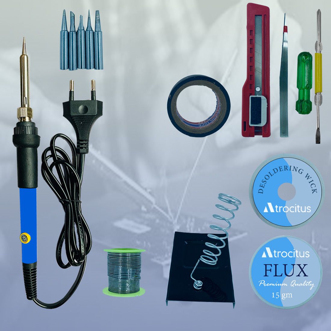 ATR218 60W Temprature controlled Iron with soldering accesories 60 W Temperature Controlled-image-12