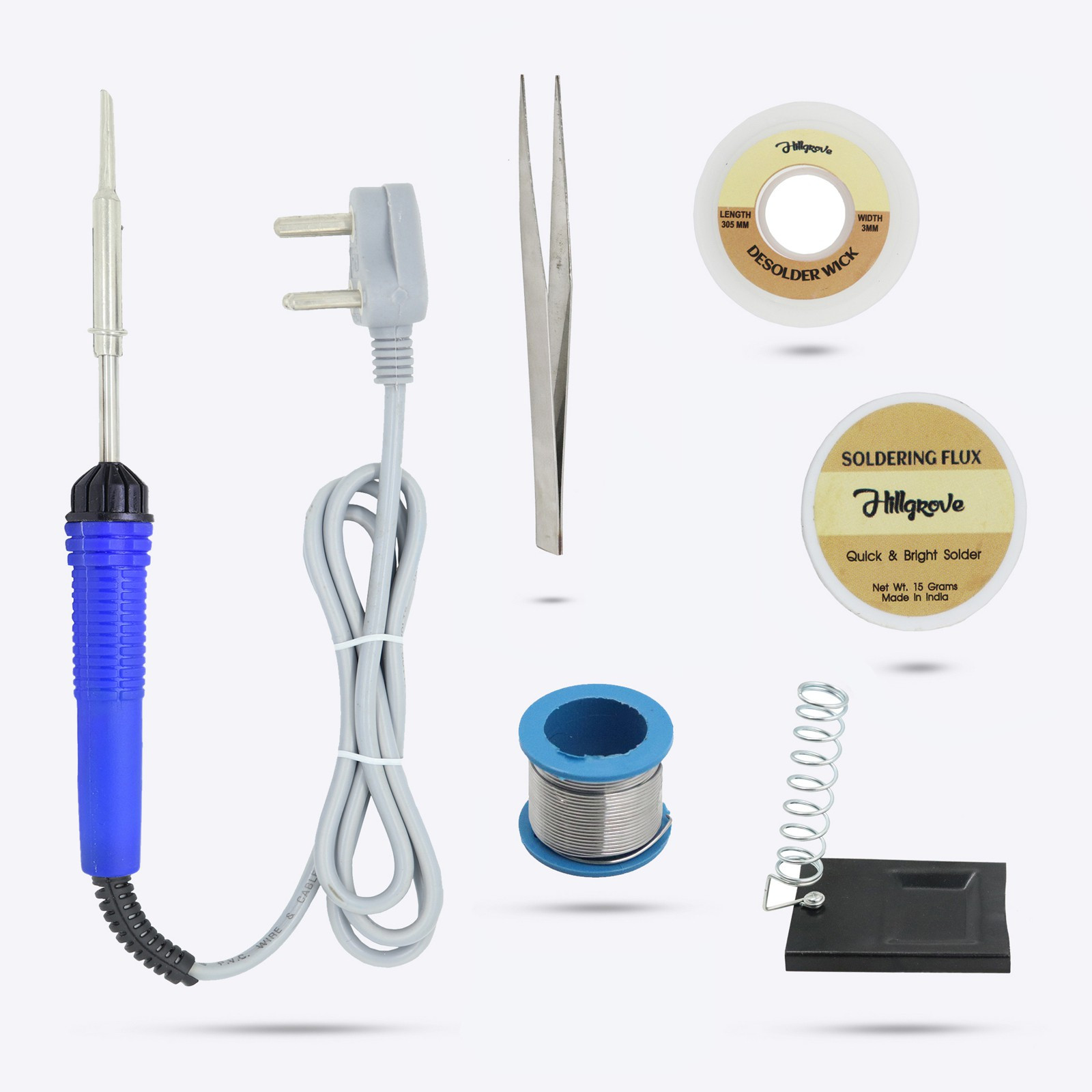 hillgrove HGSOI6M1 6in1 25W Basic Soldering Iron Kit with Soldering Wire, Soldering Flux 25 W Simple image 1