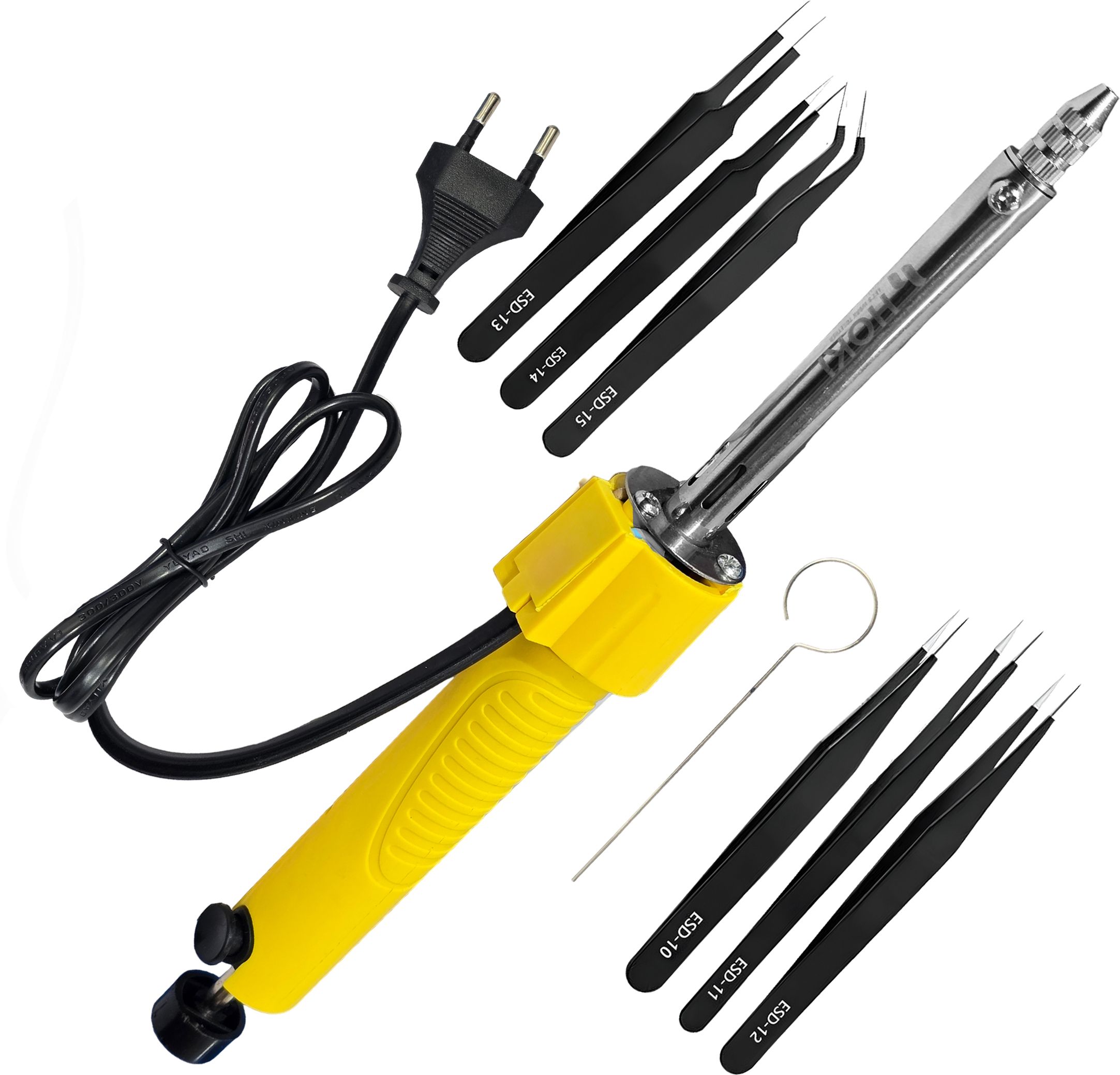 digital craft 40W Electronics Soldering Iron Tool Kit with 6PCS Tweezers Set 40 W Temperature Controlled-picture-10