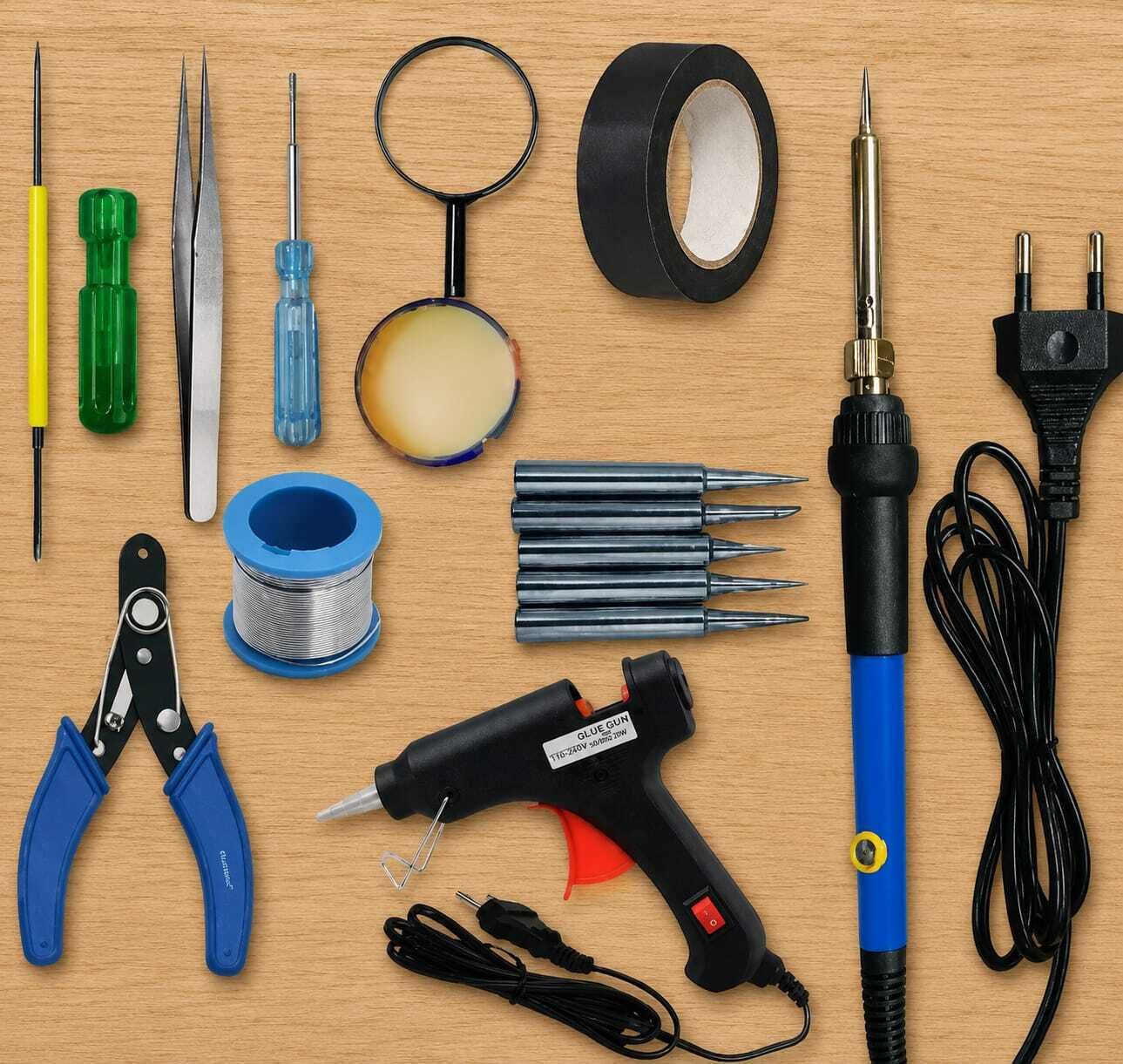 amozkart 60W Temperature Controlled Electronic Repair Tool Kit for Soldering & DIY Work 60 W Temperature Controlled-picture-22