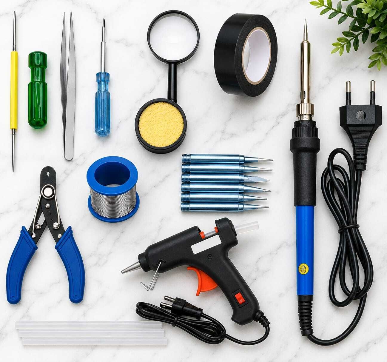 Professional Soldering Iron Repair Kit with Temperature Control DIY Electronics 450 W Temperature Controlled-image-48