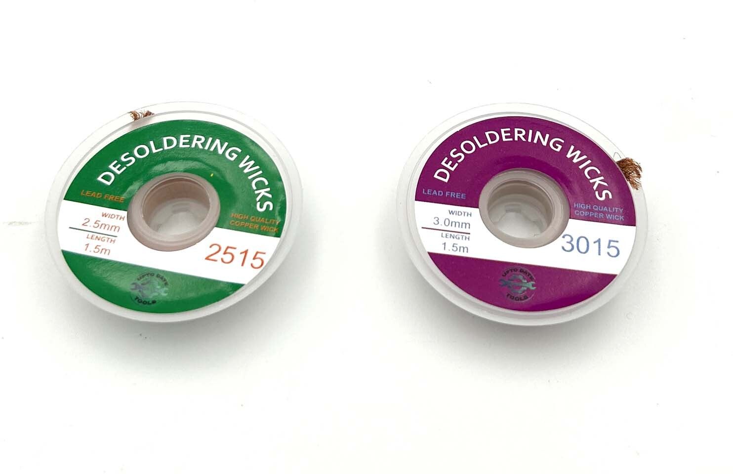 uptodateprouducts 2Pcs Solder Wick Desoldering wire (2.5mm Wide 1.5Meter And 3.0mm-1.5Meter) 0 W Simple-picture-3