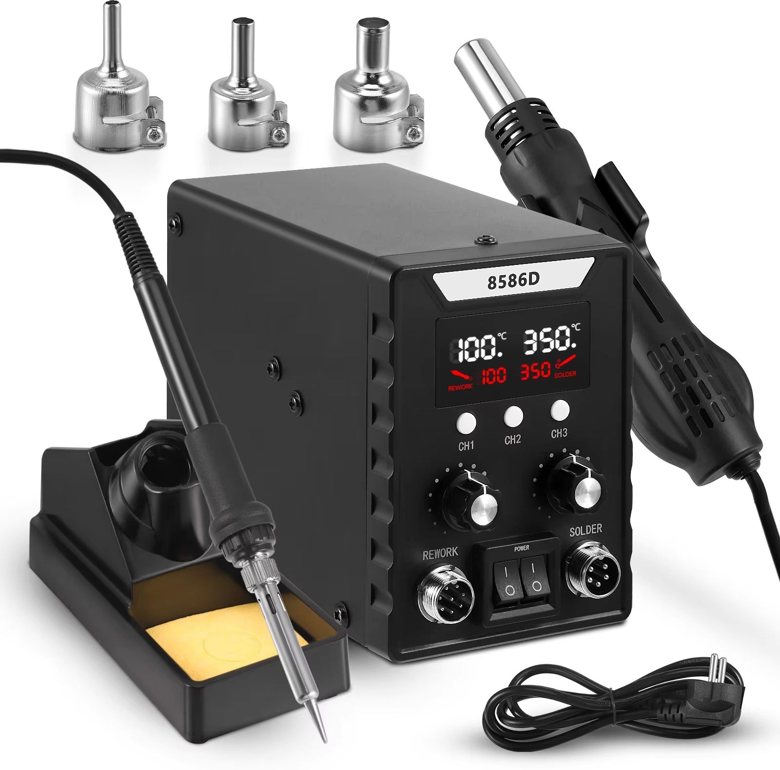 serplex Two In One Hot Air Gun Soldering Station Kit Dual LCD Display 700 W Simple-picture-12
