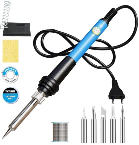 vmtronix 7-in-1 60W Adjustable Temperature Soldering Iron Kit | For DIY & PCB Repair | 60 W Temperature Controlled-picture-10