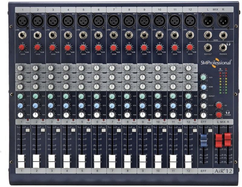 studiomaster AIR-12 a mid-sized, 12-channel analogue mixing console Analog Sound Mixer-picture-10