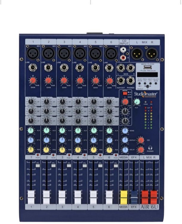 AIR-6U compact 6-channel analogue mixing console with digital multimedia Analog Sound Mixer-image-49