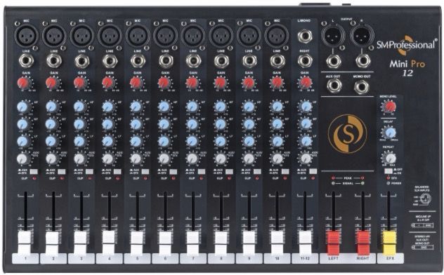 studiomaster Mini pro-12 ultra-compact, portable 12-channel mixing console. Analog Sound Mixer-picture-18