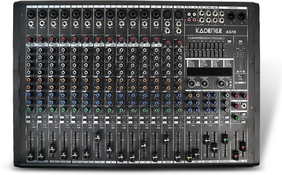 AG16 16-Channel USB Audio Mixer Ideal for Studio, Live, and Broadcast Use Analog Sound Mixer-image-37