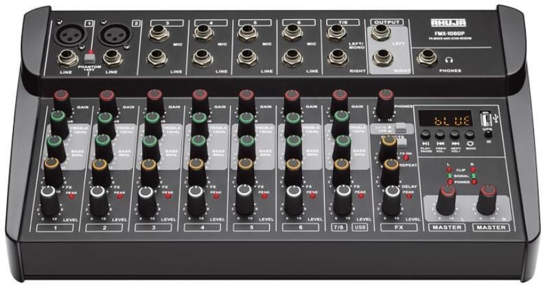 FMX 108DP with In-built Recording, Audio Interface, Bluetooth, Echo and USB Analog Sound Mixer