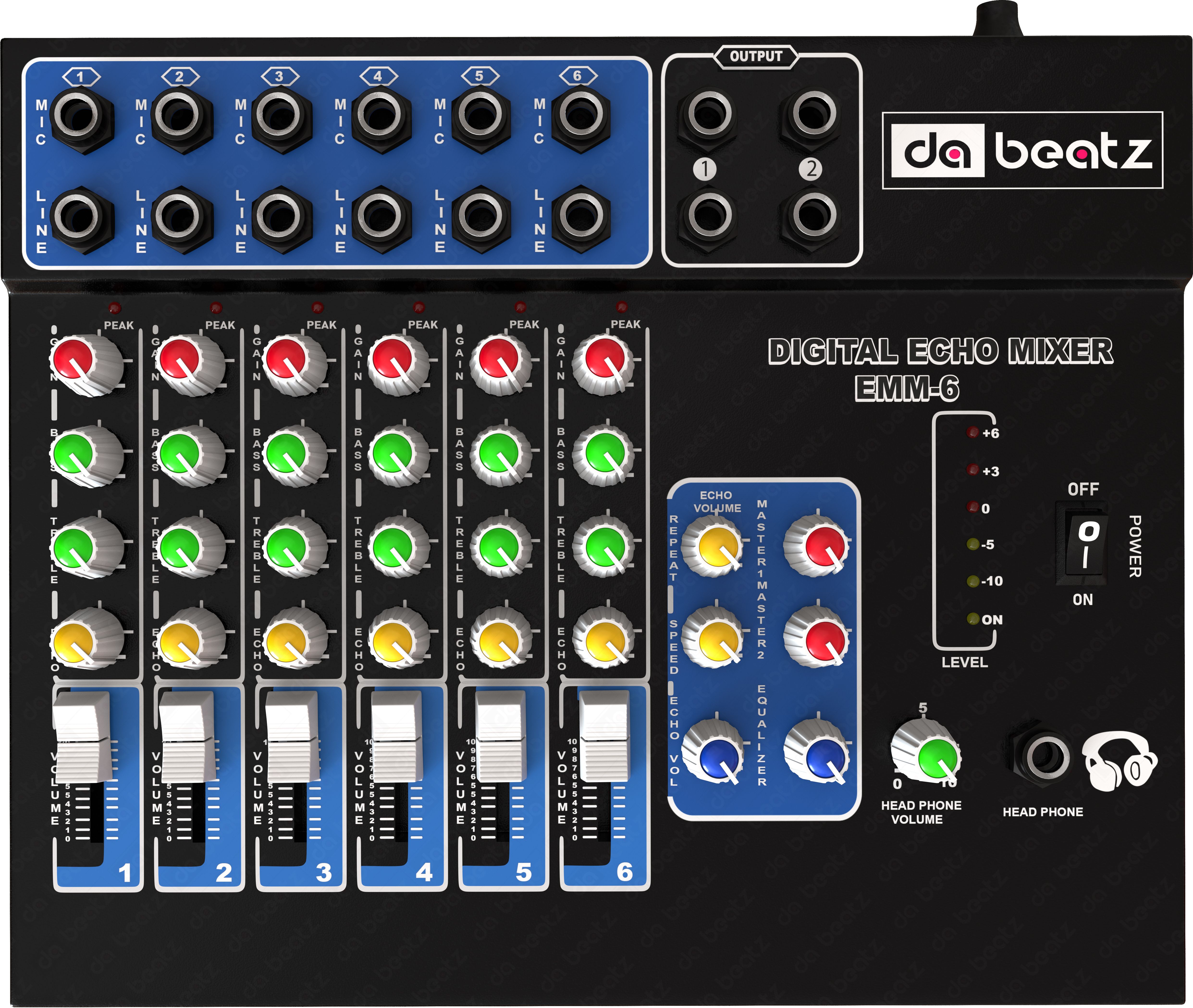 Professional 6-Channel mixer EMM-6 Analog Sound Mixer & Audio Interface,DJ Mixer Analog Sound Mixer-image-38