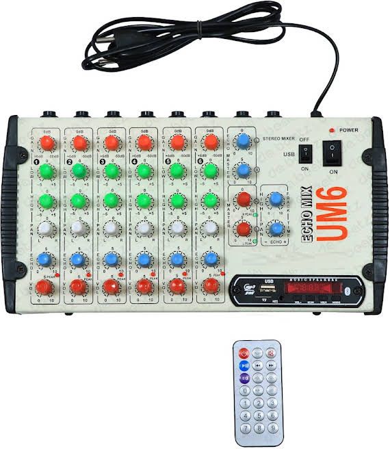 Stranger UM-6 6 Channel with Echo and USB or Remote Analog Sound Mixer-image-9