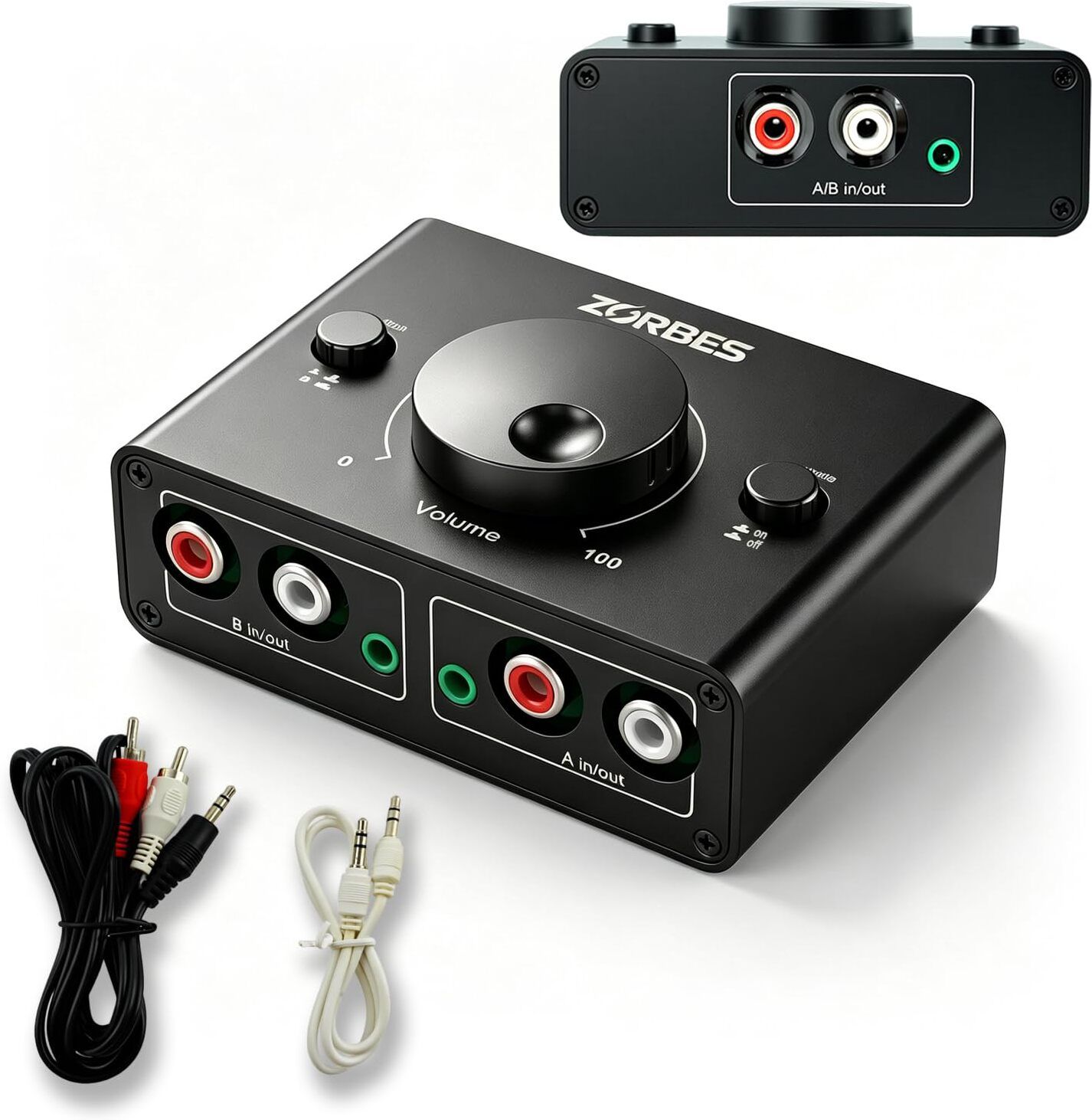 2 Way RCA Audio Switch with Mute Analog Sound Mixer-image-40
