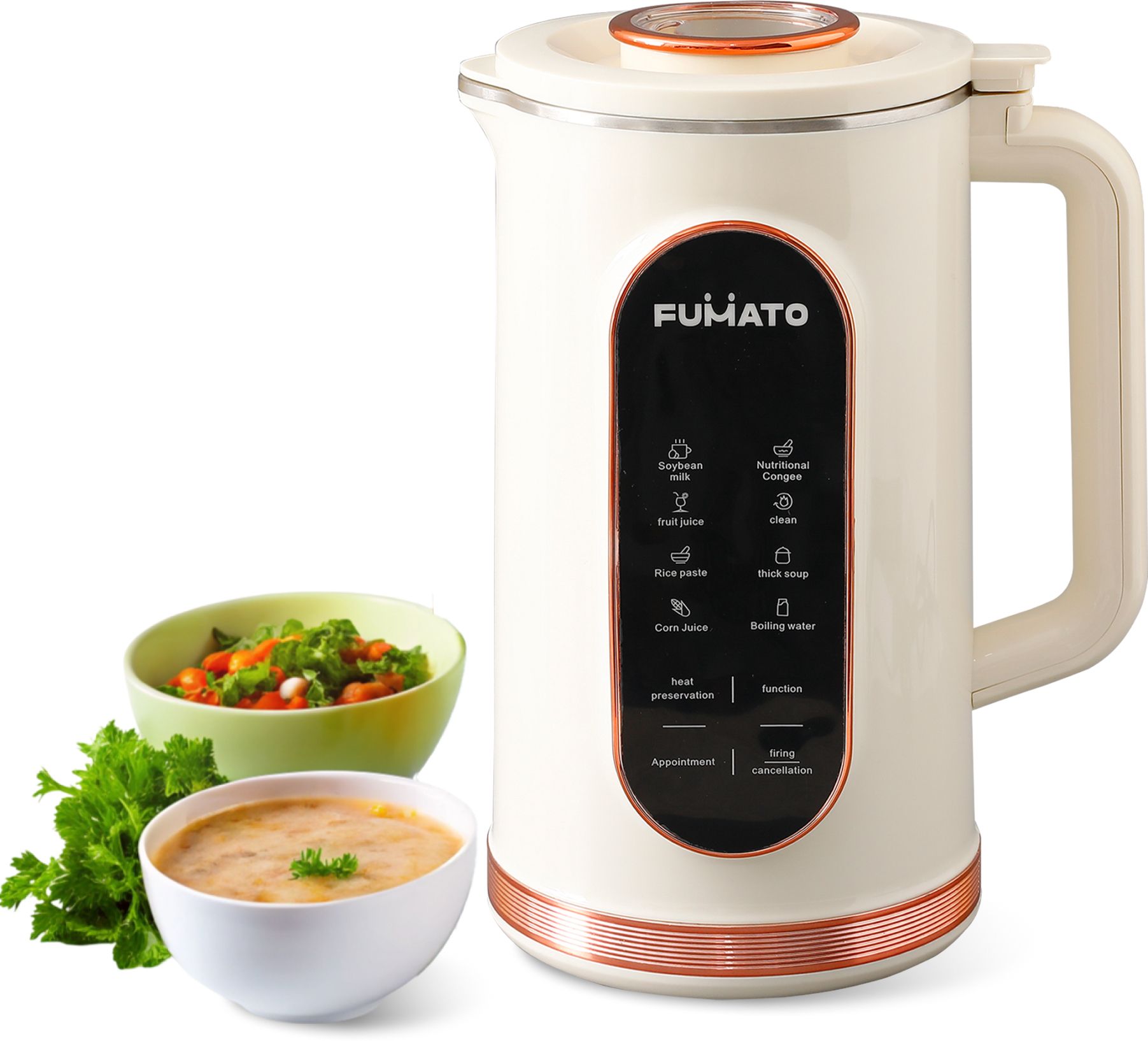 fumato Soup Maker | Automatic Nut Milk Maker 1.5 L Vegan Milk Machine Auto Shutoff Soup Maker-picture-33