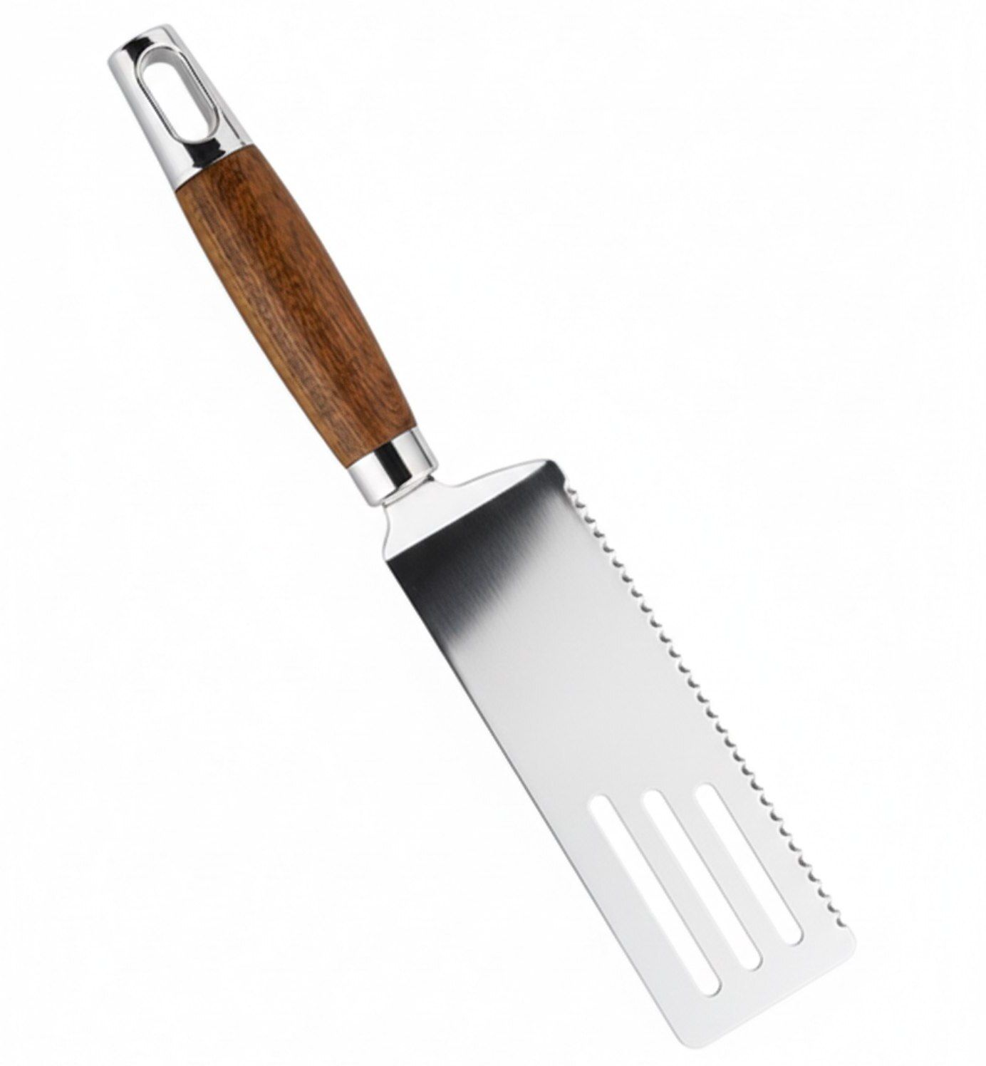 vinayom Heavy Duty Stainless Steel Cake Spatula Wooden Grip Dessert Serving Tool Stainless Steel Cake Server-picture-11