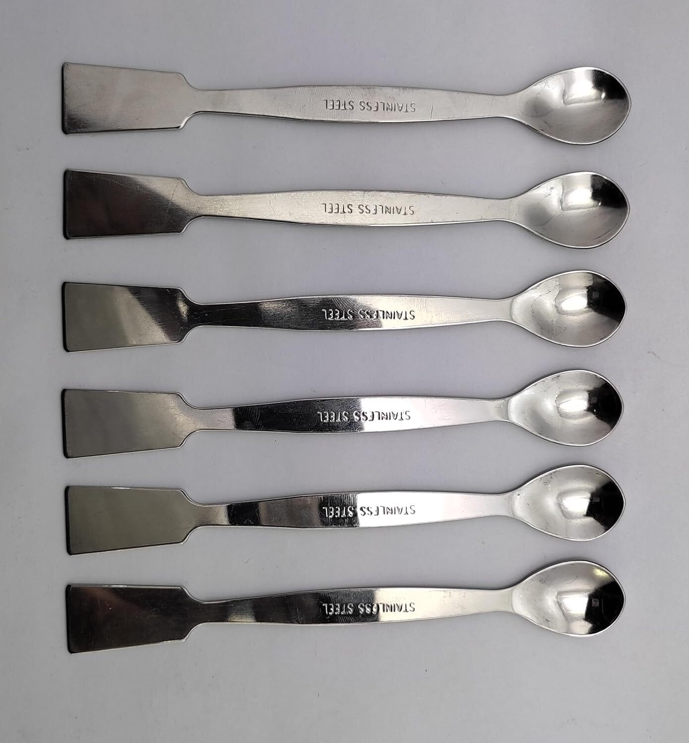parshv Spatula 6" [15cm] length Stainless Steel Export Quality for Laboratory use Mixing Spatula image 1