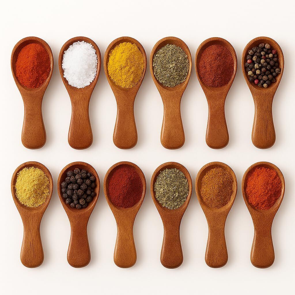 Wooden Small Masala Spoon Set | Mini Tea & Sugar Spoon 12 Pcs Disposable Wooden Measuring Spoon Set-image-22