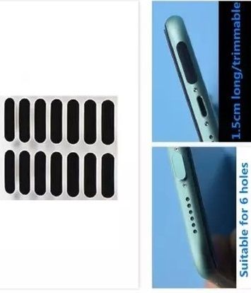NKPR Speaker Anti-Dust Protector Sticker Short 5 & long 5 Pec) All Smartphones_053 Digital Visual Interface Black Anti-dust Plug-image-45