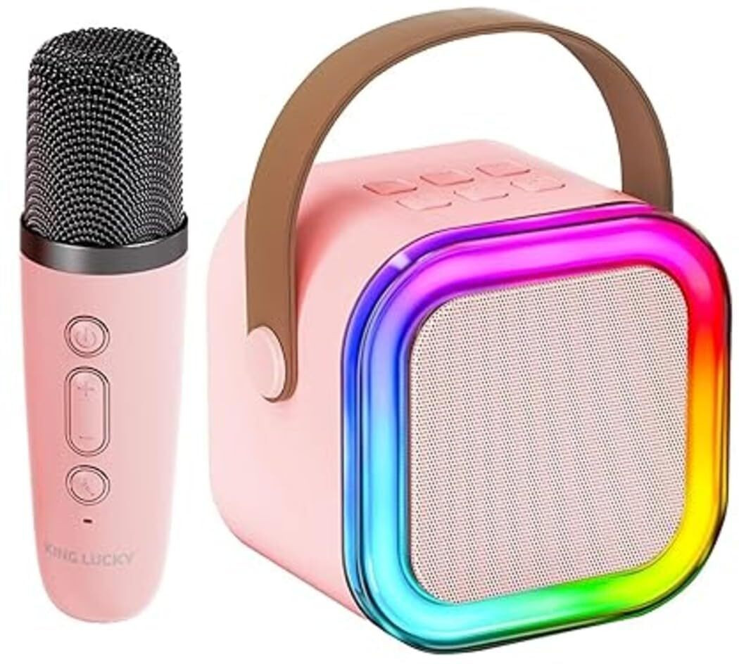 HASRU Wireless Bluetooth Karaoke Speaker with Mic – LED Party Light & Portable Design Speaker Mount image 1