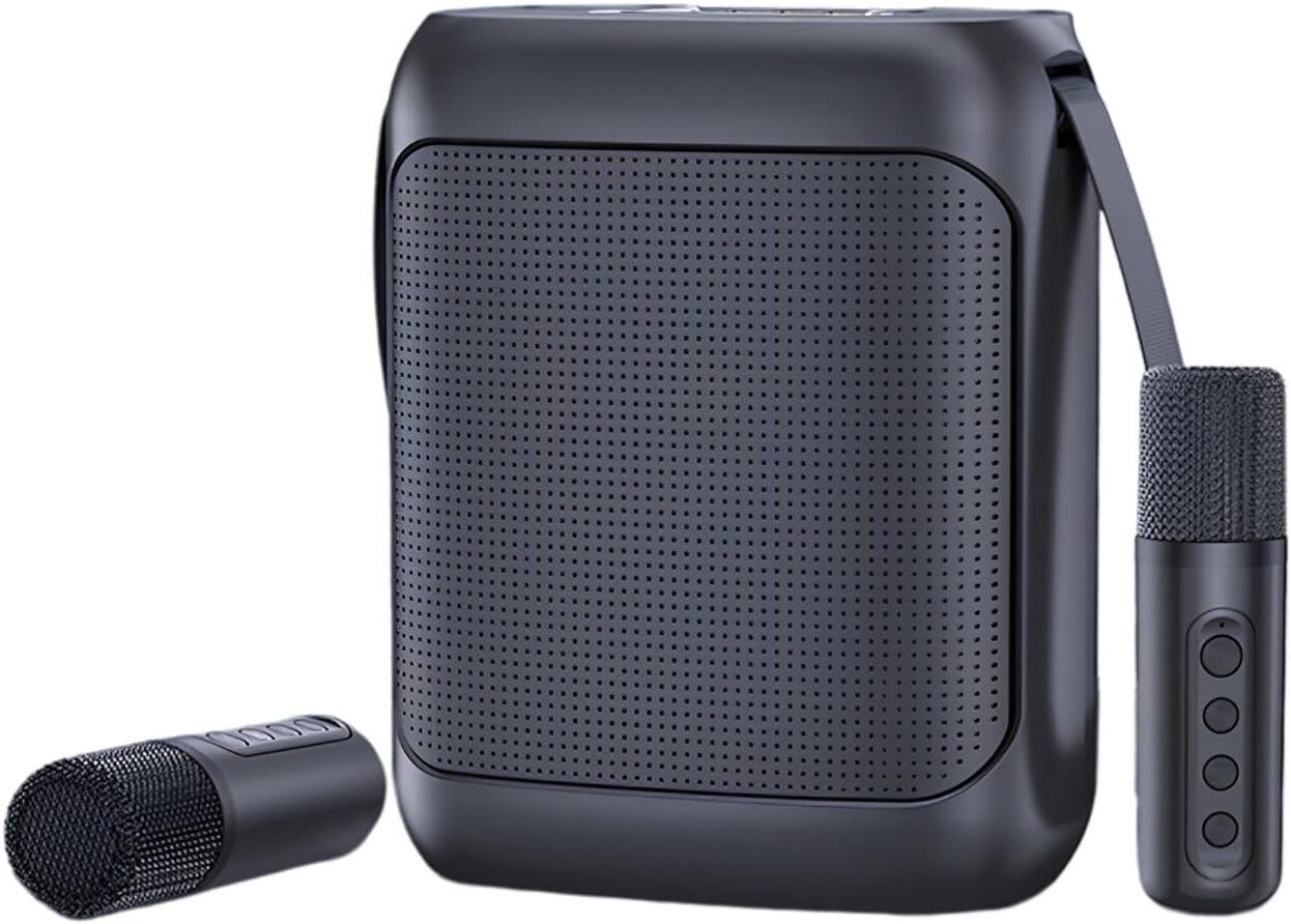 QAWACHH Karaoke Straps Sound Box Equipment With Dual UHF MIC Speaker Mount-image-32