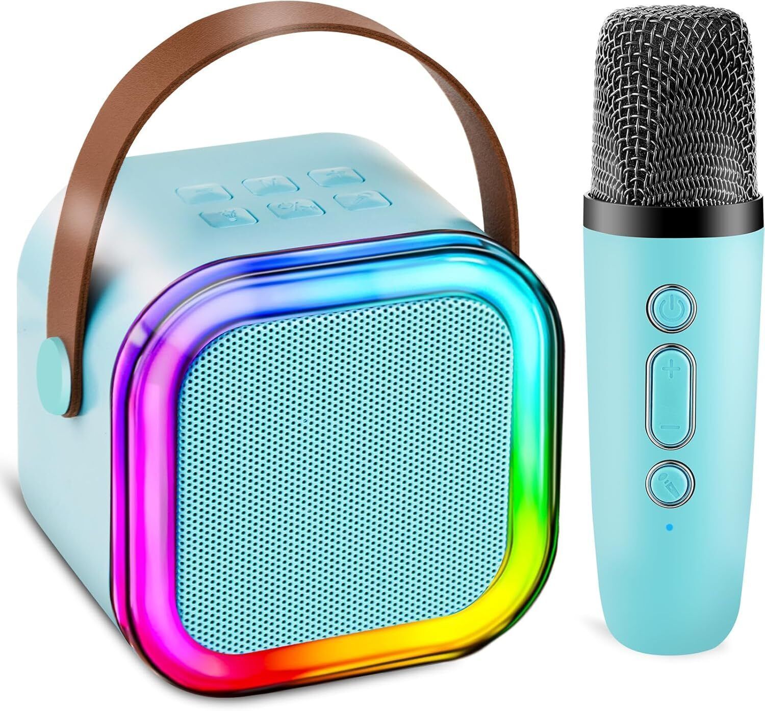 NIVKEZ Wireless Mic and Speaker for Kids and Adults 5.6 W Bluetooth Home Theatre Speaker Mount-image-46