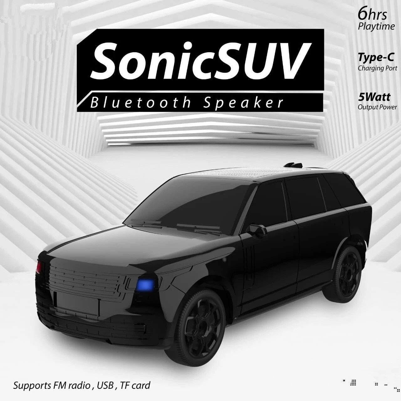WOOS New trending car shape bluetooth speaker with 1200 mah battery type C 10 W Bluetooth Car Speaker-picture-36