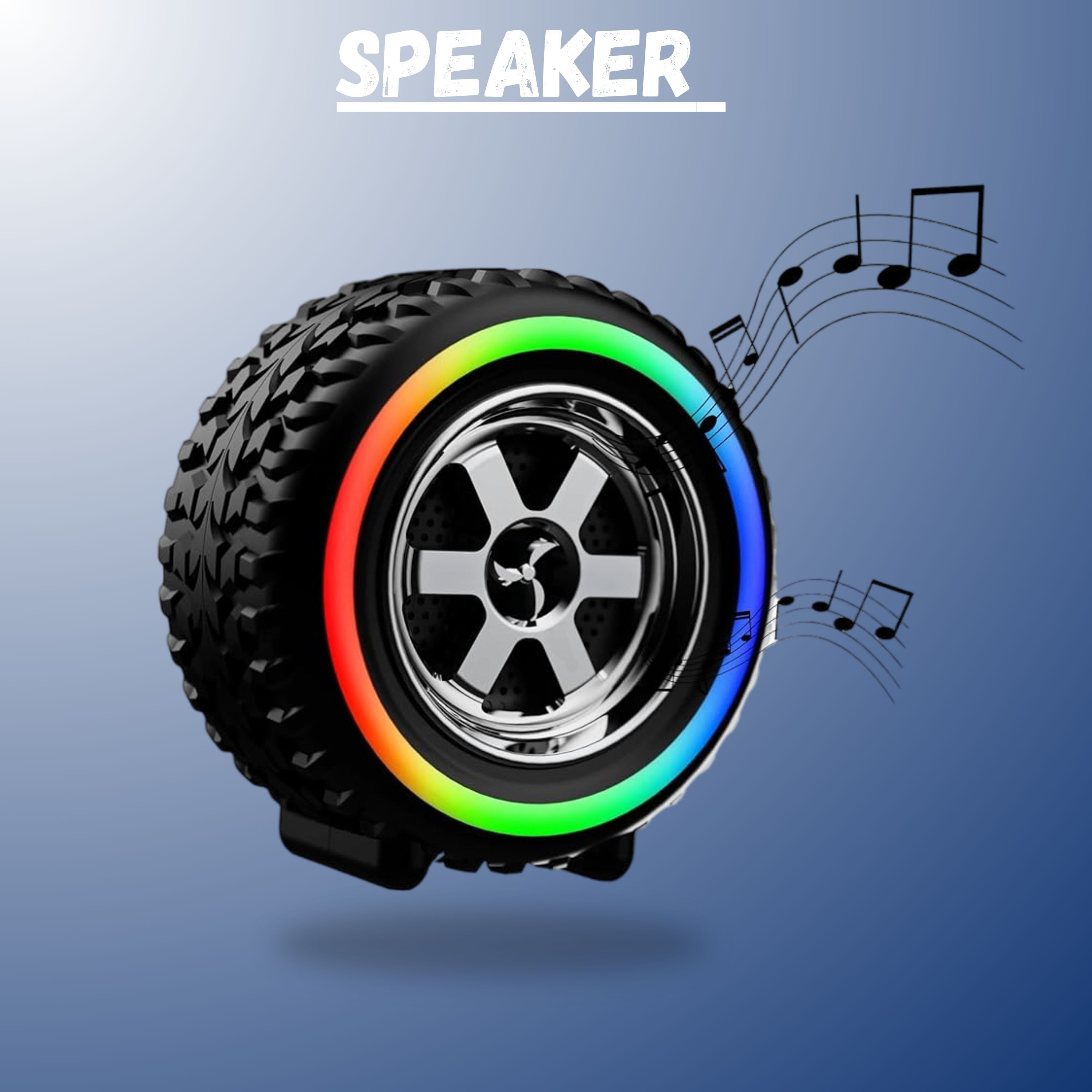 GUGGU DJ BOX Tyre Bluetooth Speaker Powerful Sound,Indoor &Outdoor with RGB LightER1 12 W Bluetooth Party Speaker-image-15