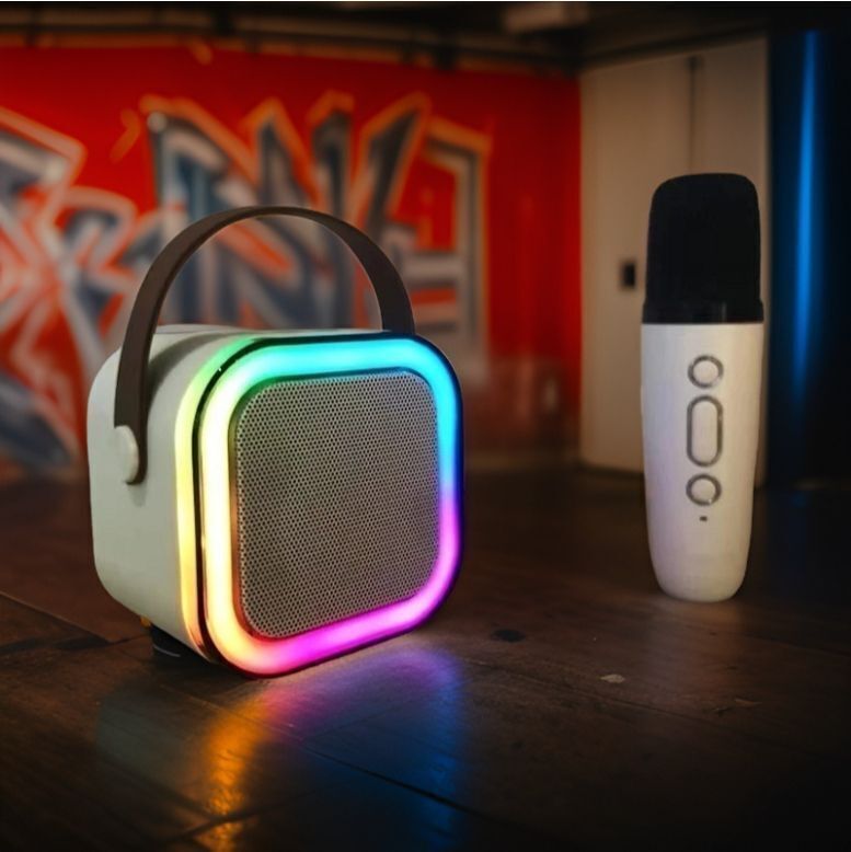 Vini enterprise M1_K12Wireless karaoke mic speaker with Bluetooth compatibility and RGB lights 10 W Bluetooth Party Speaker-image-29
