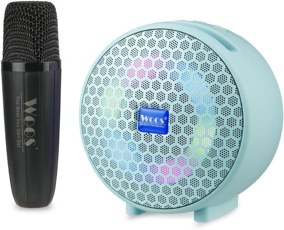WOOS BEST buy 3D Ultra Thumping Deep Bass with wireless mic compact design 10 W Bluetooth Home Audio Speaker-image-5
