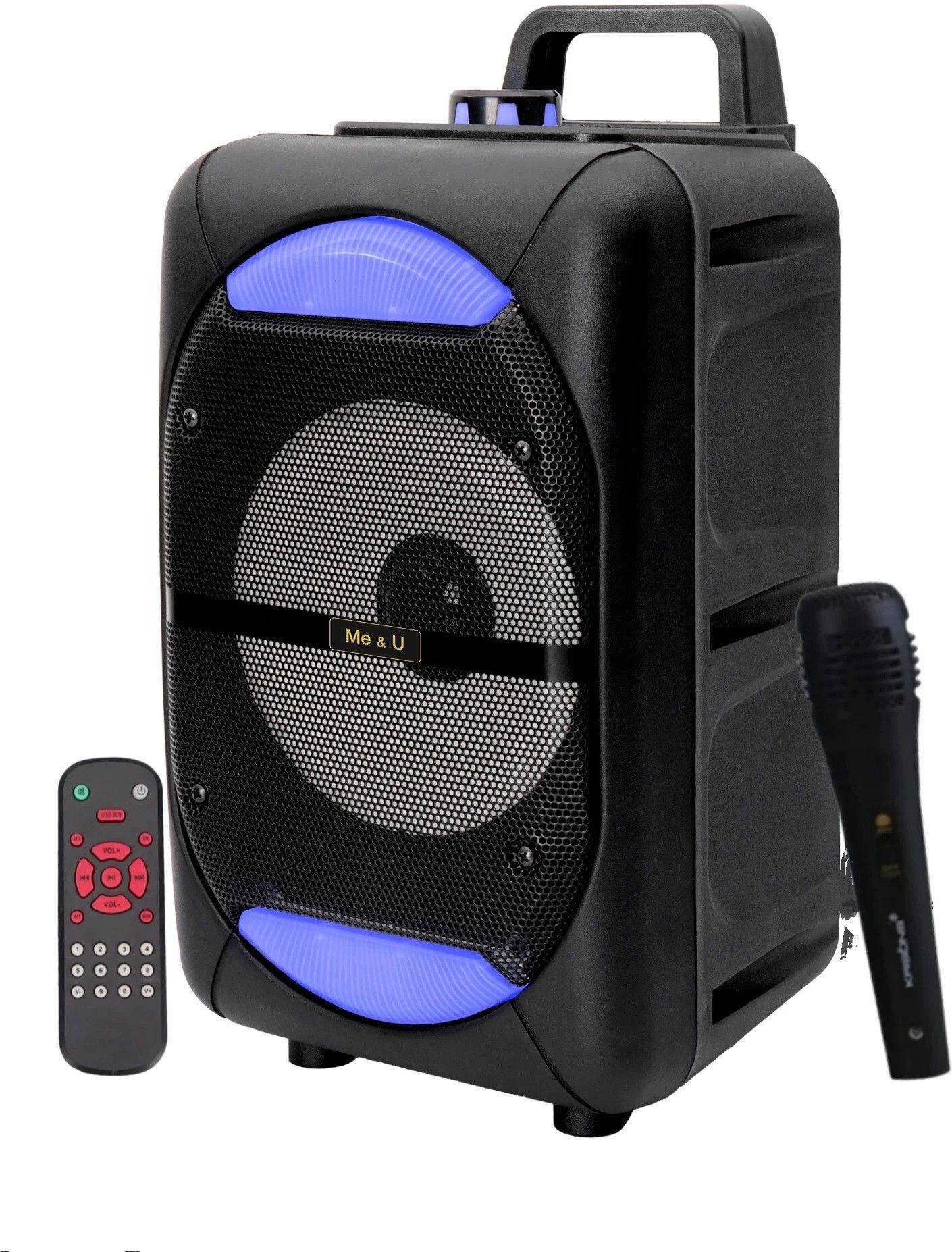 ME&U stone pro6.5 with 8 hours play time Bluetooth RGB LIGHT FM USB AUX wired mic 50 W Bluetooth Home Audio Speaker