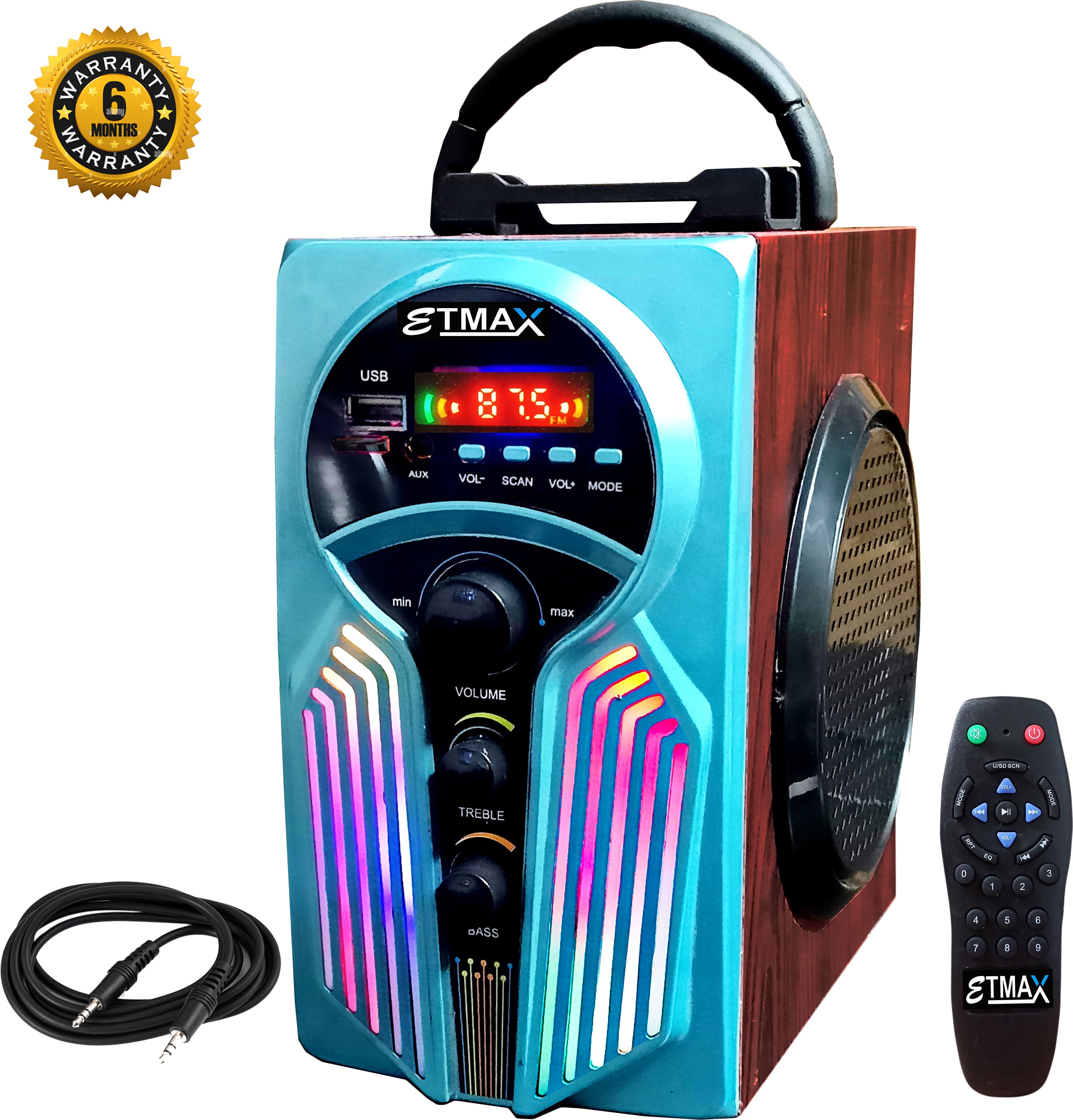 etmax Nano Shark BLUE 35 W Bluetooth Home Audio Speaker-image-32
