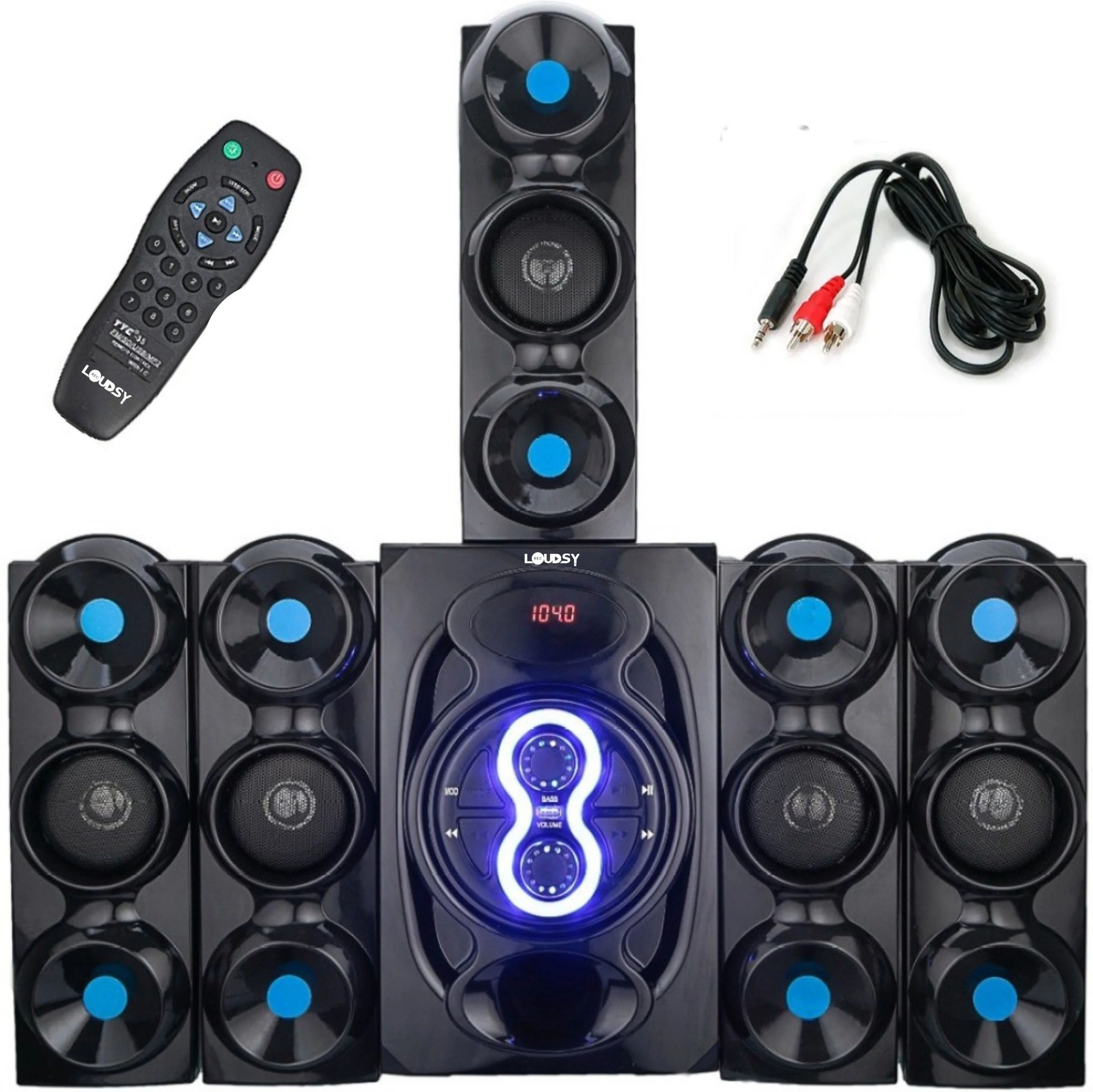LOUDSY Active SUbwoofer Black 5.1 Multimedia Outdoor/Home Audio TF/FM Slot Theatre 9500 W Bluetooth Home Audio Speaker-image-31