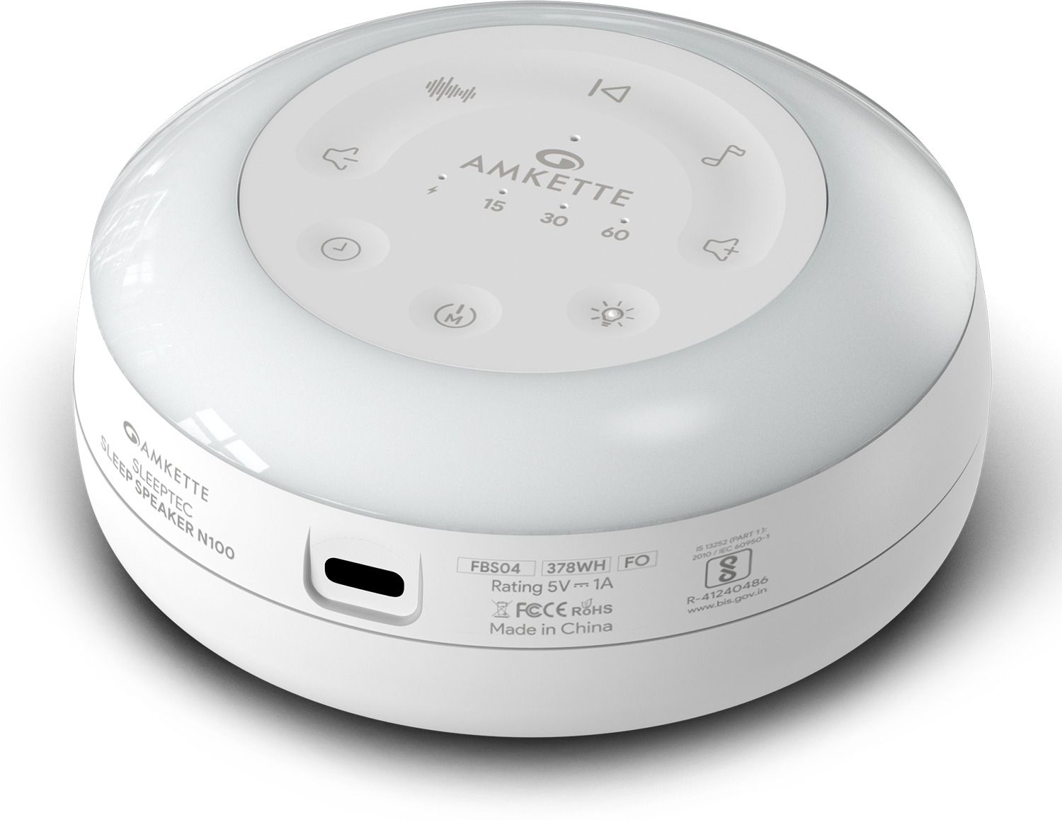AMKETTE Sleeptec Sleep 52mm Driver 24 Soothing Sounds 6-Level Night Light 5 W Bluetooth Home Audio Speaker-image-19