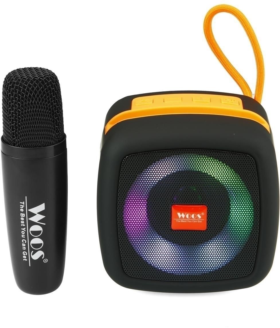 WOOS BEST 3D Ultra Thumping Deep Bass with wireless mic compact design 15 W Bluetooth Home Audio Speaker-image-45