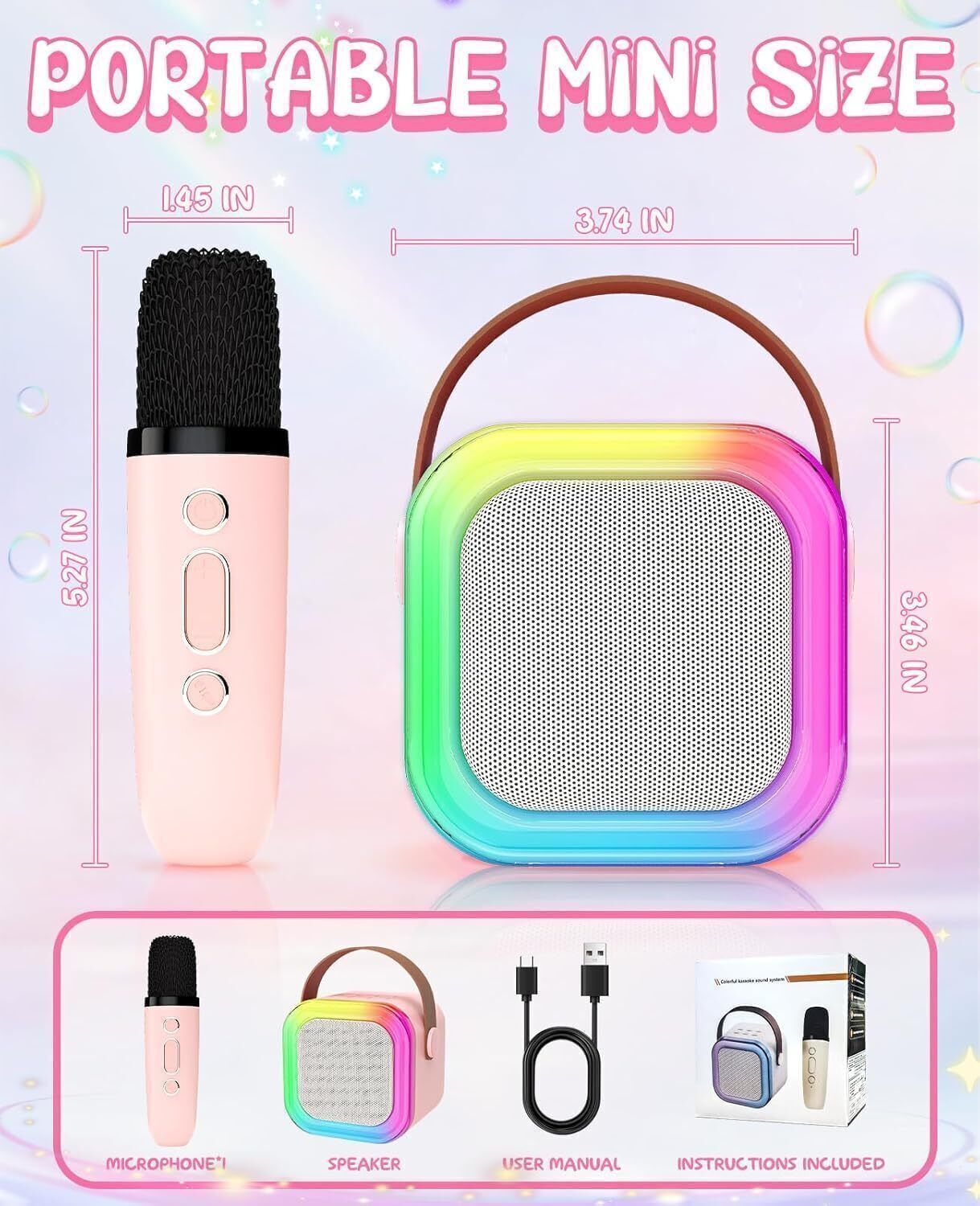 Smarty Rechargeable Bluetooth Speaker with Wireless Mic for Karaoke 15 W Bluetooth Party Speaker-image-24