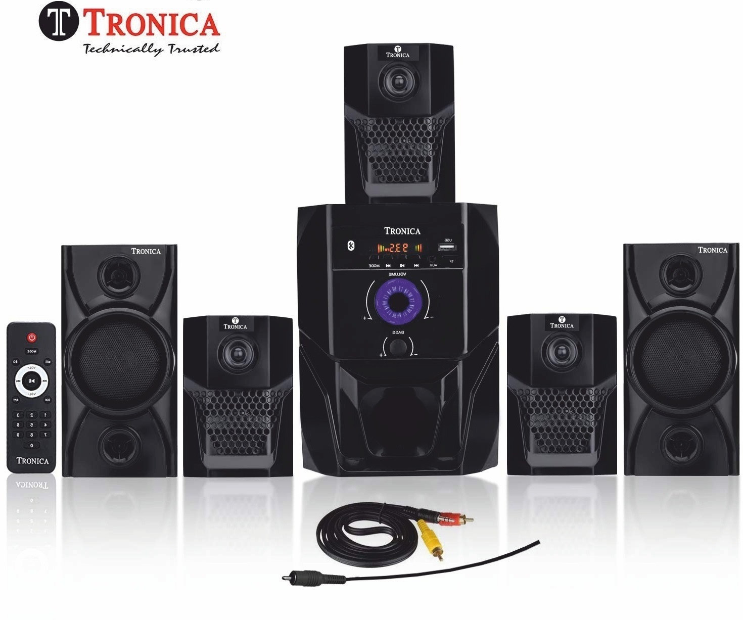 TRONICA Bluetooth 5.1 Home Theater System, Support FM/USB/SD Card/AUX 40 W Bluetooth Home Theatre image 1