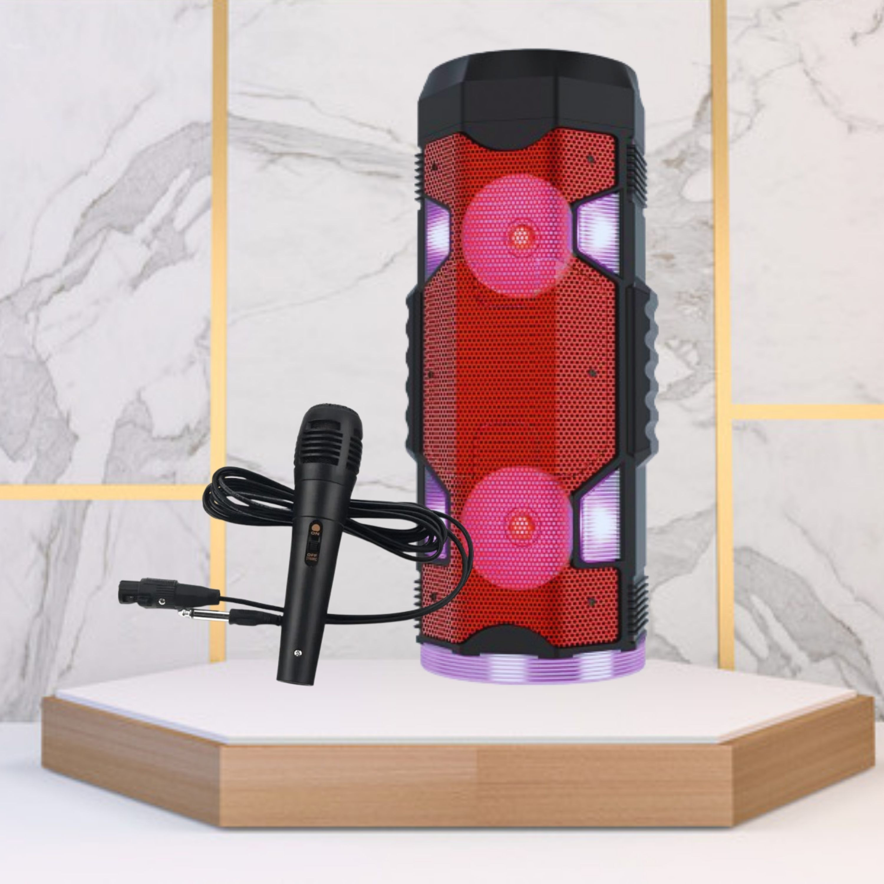 GUGGU Bluetooth Party Speaker with mic, AUX/TF Card USB, With Deep Bass Sound F103 20 W Bluetooth Party Speaker image 1