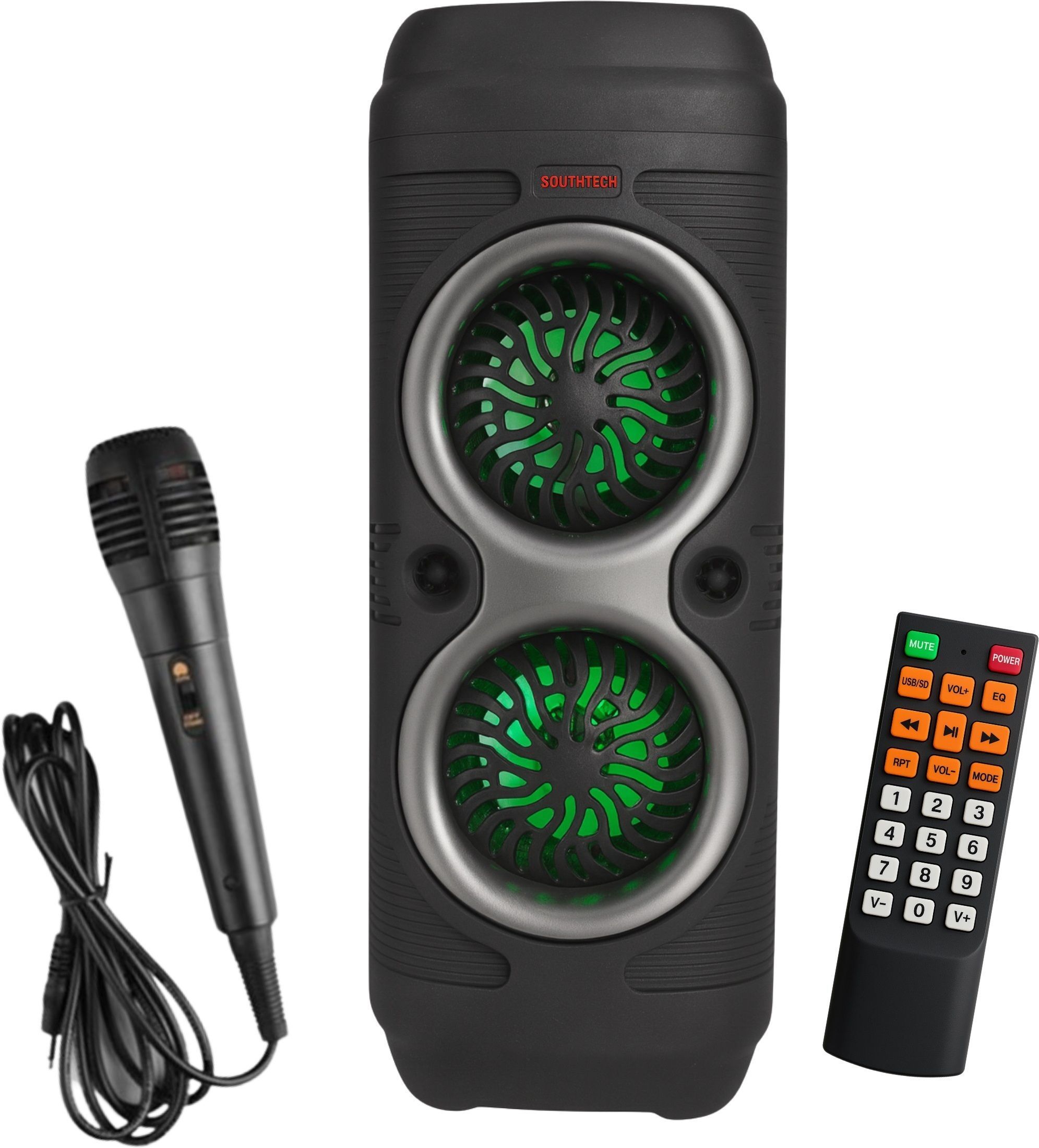 SOUTHTECH Portable Bluetooth Speaker with Dual RGB Lights, Extra Bass, HD Sound, 40 W Bluetooth Home Theatre-image-39